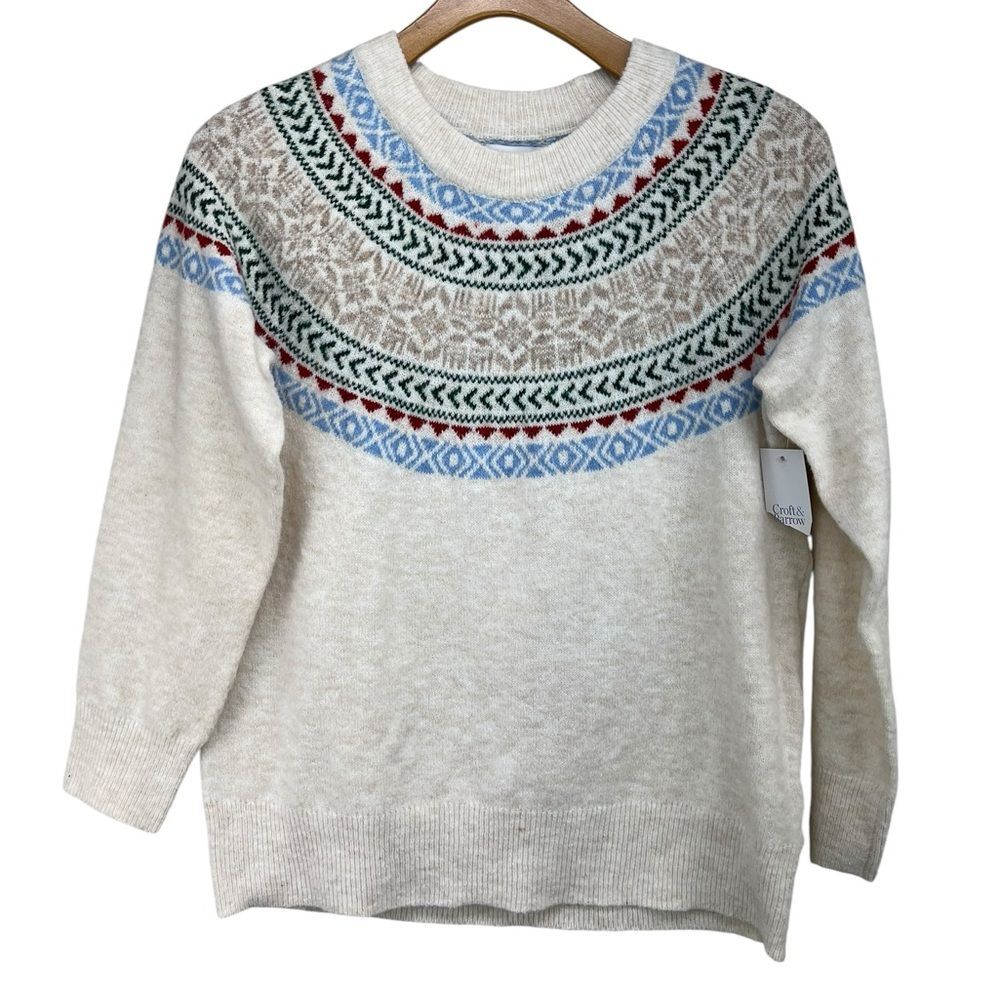 Croft & Barrow Fair Isle Soft Crewneck Sweater Womens XL NWT